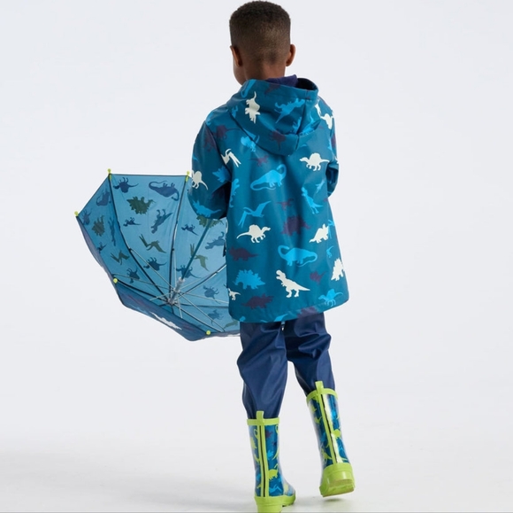 *NWOT* Hatley Boys Real Dinosaurs Color-Changing Button Up Raincoat - Picture 13 of 13